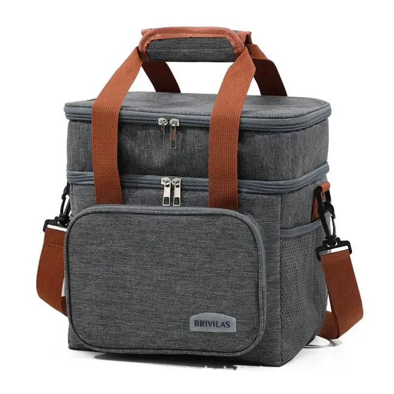 SmartCarry Fashion Crossbody Insulated Lunch Bag Large Capacity Keeps Food Fresh All Day Waterproof Oxford Cloth
