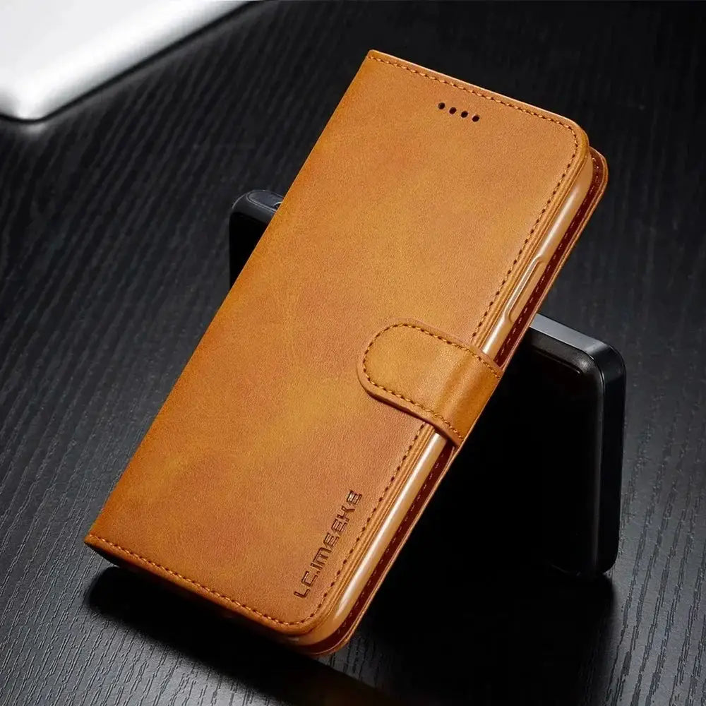 LuxWallet Leather Wallet Case For IPhone All Models With Card Slot Flip Cover And TPU Inner Protection