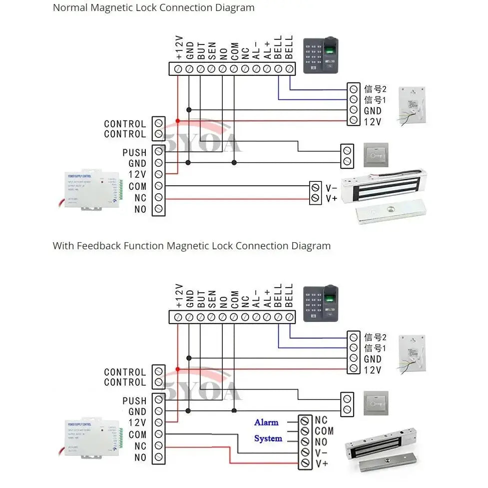 Simples Market 5YOA DC12V electromagnetic lock with 180kg holding force for electronic door access control system