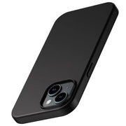LuxGuard Luxury Matte Silicone iPhone Case Full Coverage for iPhone 7 to 16 Plus Mini Black