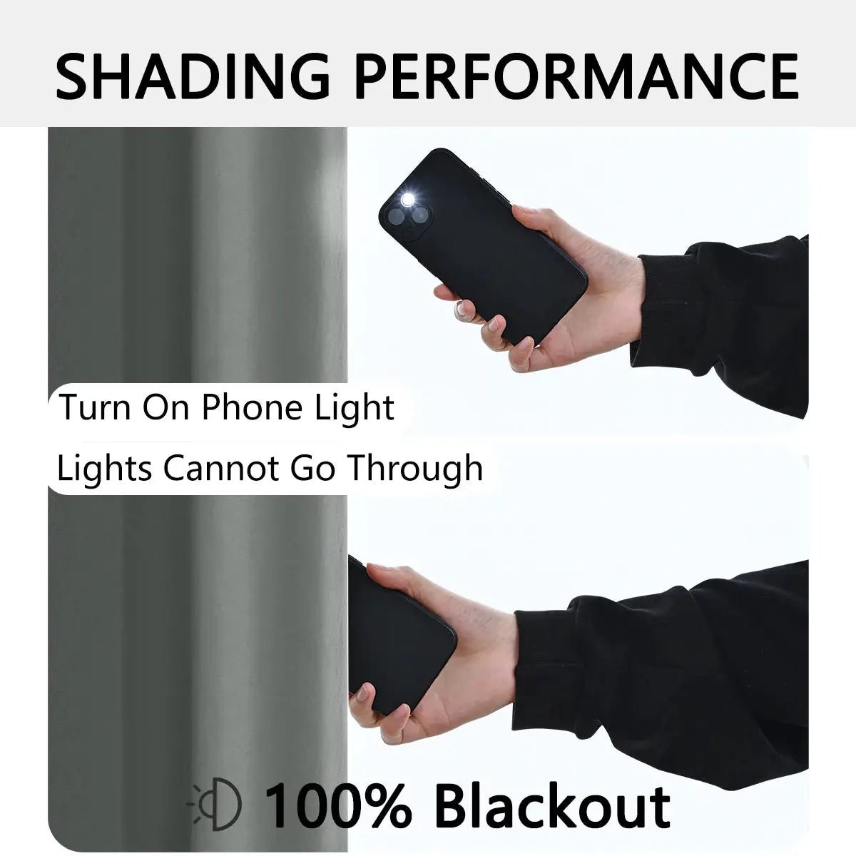 Set of 2 100 Percent Blackout Curtains With Coated Lining for Bedroom, Living Room, Dining Room and Bathroom - Simples Market
