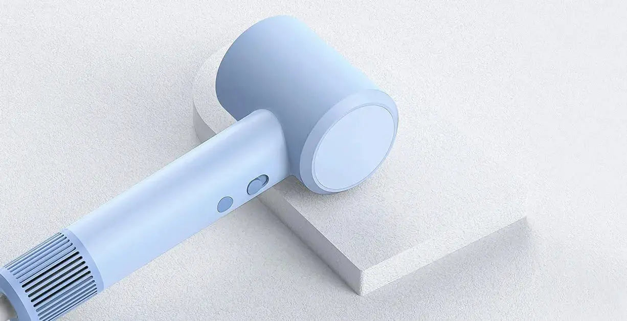 Mijia H501 SE Hair Dryer in light blue with compact, sleek design.