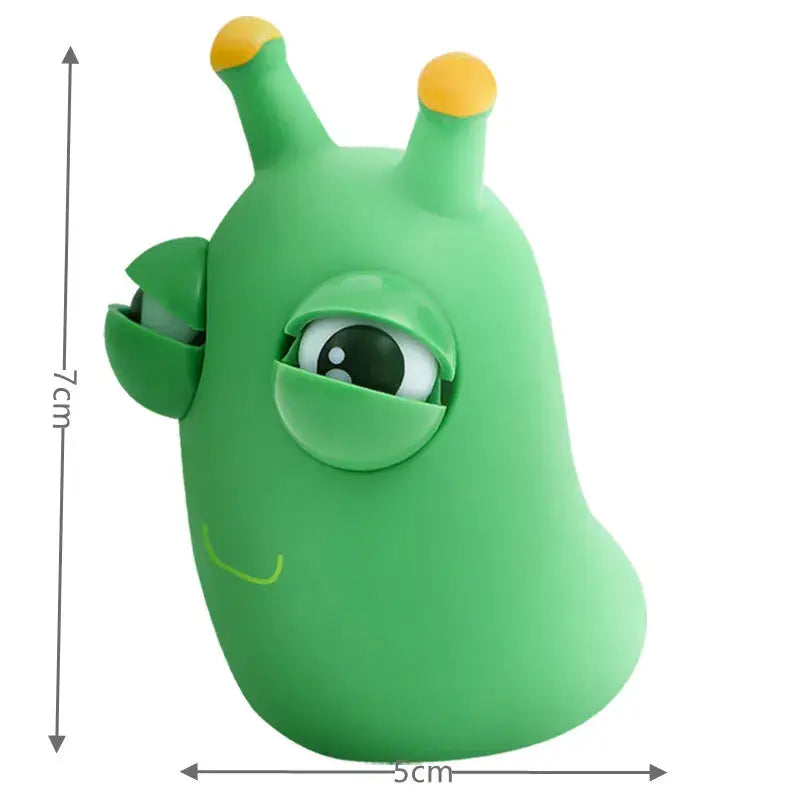 1 To 3 Piece Set Novelty Green Worm Squeeze Toys Eye Fidget For Sensory Stress Relief Kids And Adults Birthday Gifts