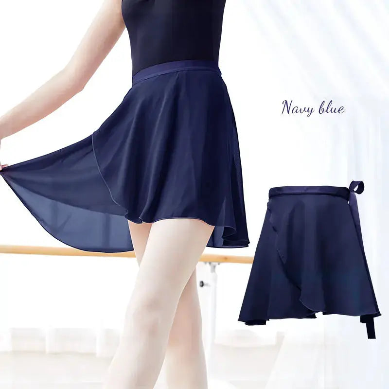 LunaDance Chiffon Wrap Ballet Skirt For Girls And Women Tie Up Tutu Dance Skirt In 19 Colors