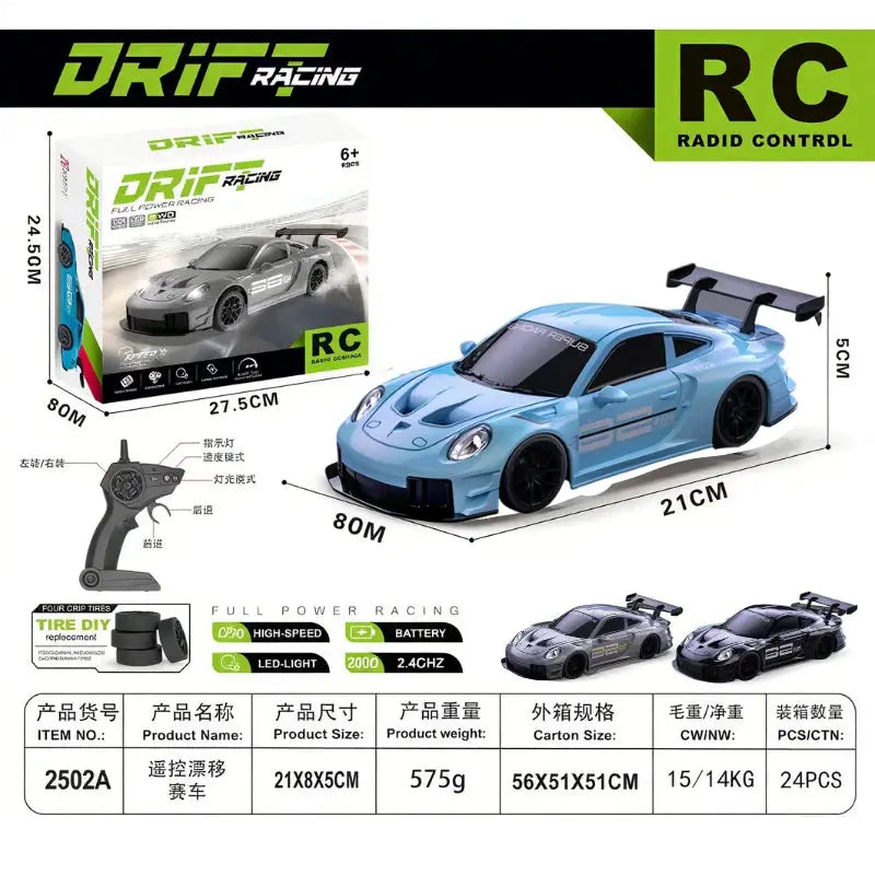 Limited Edition RC Drift GT3 RS 1 To 24 Scale High Speed Remote Control Car Gift For Kids 14 Up