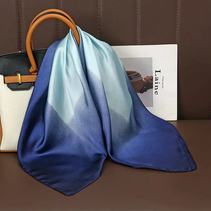 Luxe Silk Satin Square Scarf Silk Feel Finish Versatile Fashion Wrap For Shawl Hijab Neckerchief Hair Ribbon Headband
