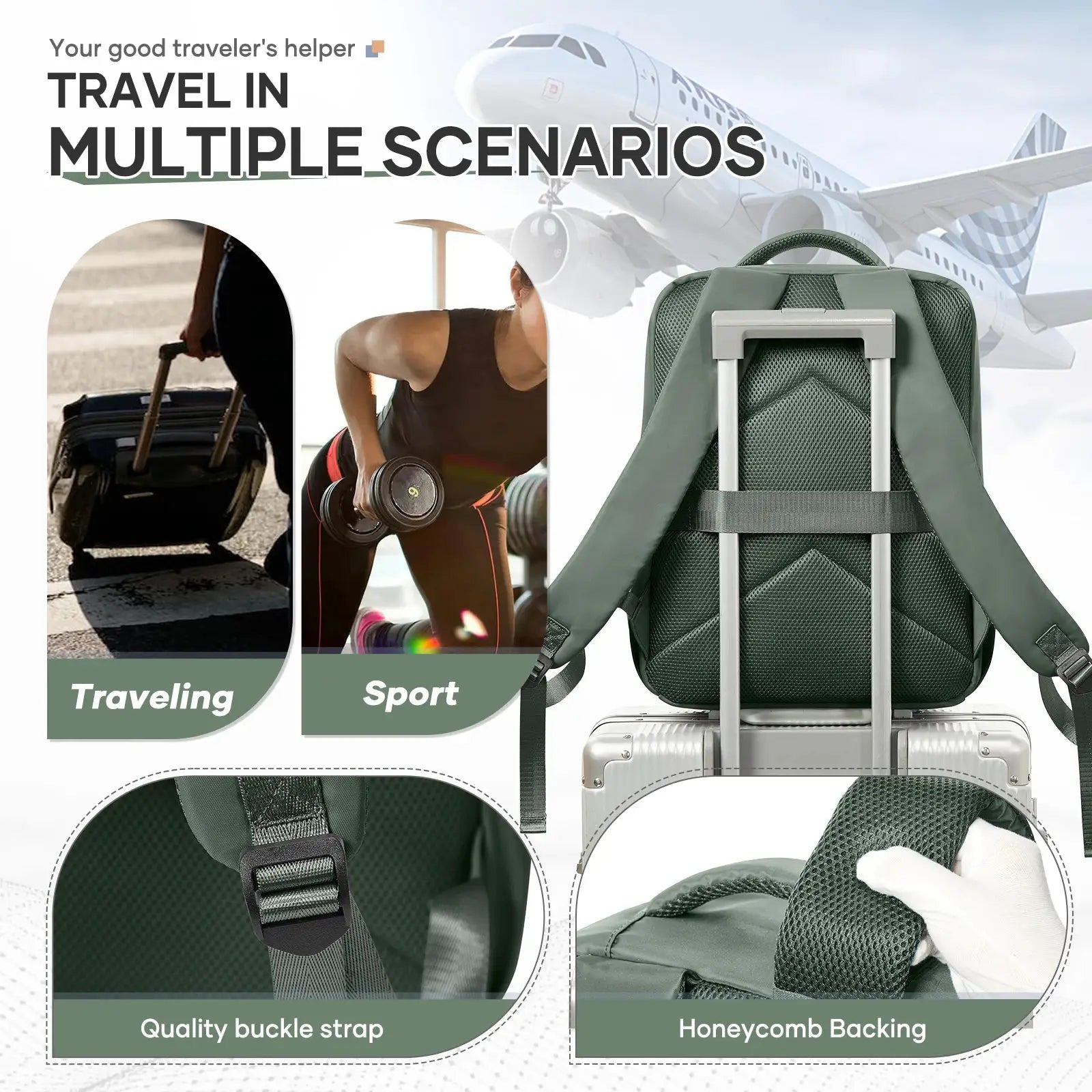 Vacuum Compression Travel Backpack - Simples Market