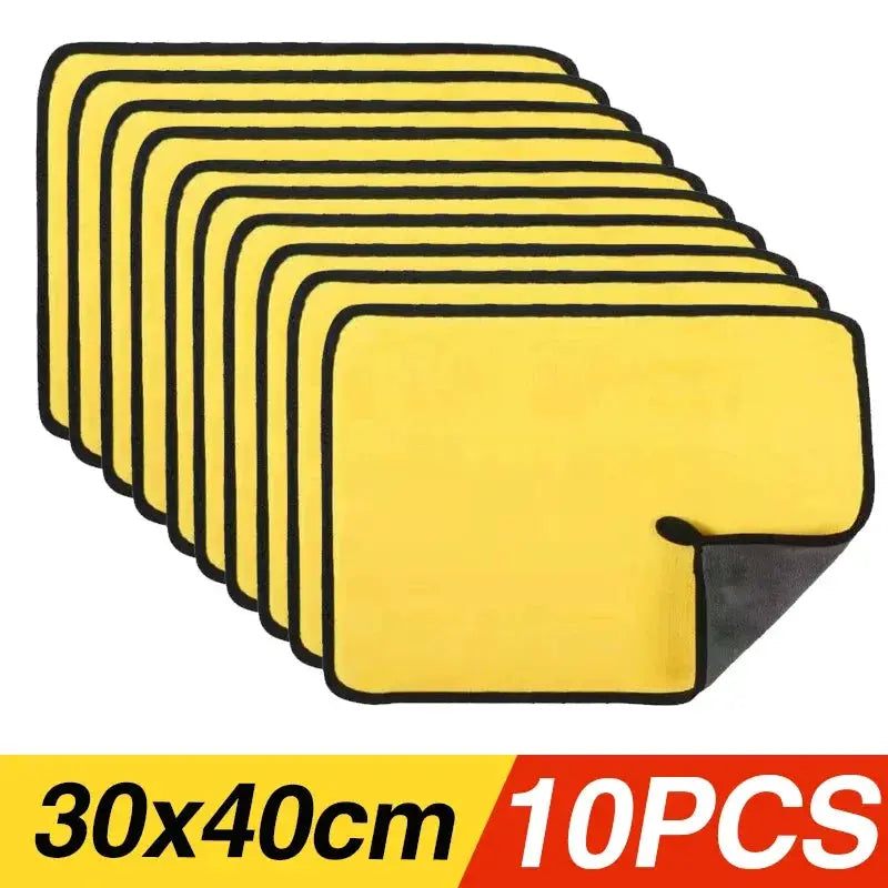 Car wash towels, yellow microfiber, 30x40 cm, 10 pcs, Simples Market