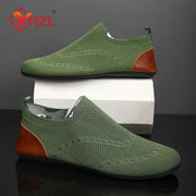 YRZL Mens Soft Driving Moccasins Lightweight Breathable Mesh Slip On Casual Loafers Walking Shoes