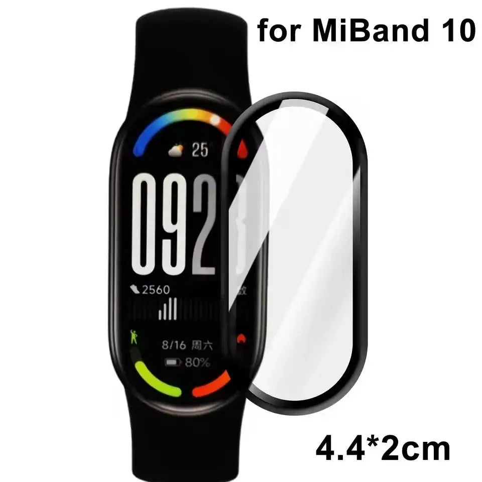 Xiaomi Mi Band 9 And 10 Screen Protectors 9D Curved Full Coverage Anti Scratch Film For Ultra Durable Protection