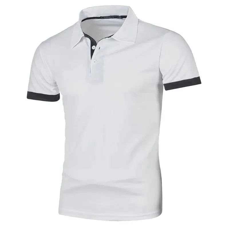 New Mens Short Sleeve Polo Shirt Solid Color Lightweight Lapel Tee For Summer Streetwear And Jogging