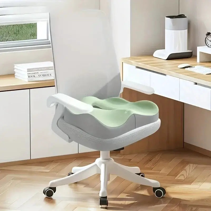 OrthoEase Memory Foam Seat Cushion With 3D Ergonomic Support For Posture And All Day Comfort