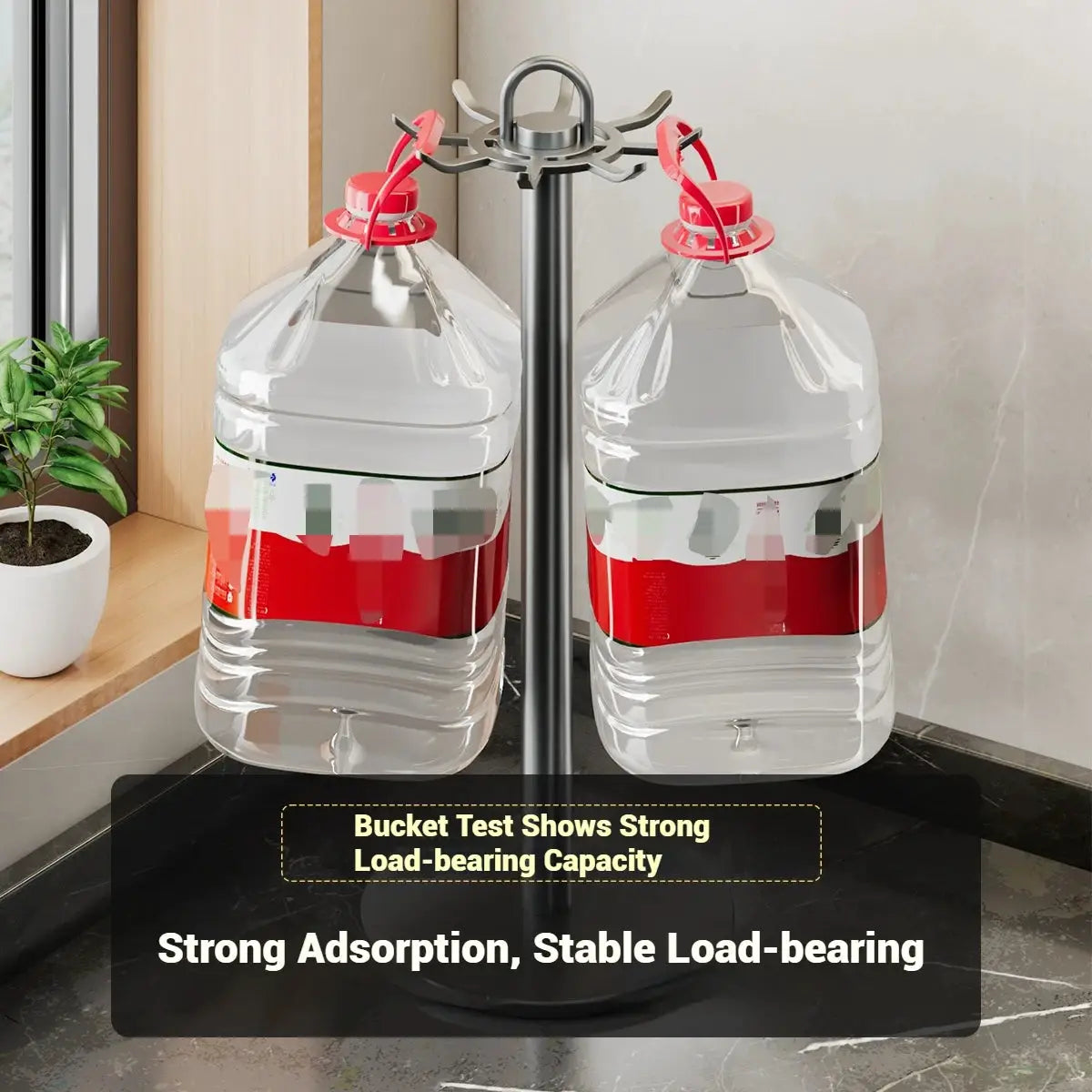 ChefNest Rotating Utensil Stand With Eight Hooks For 360 Degree Rotation And Space Saving Countertop Organizer