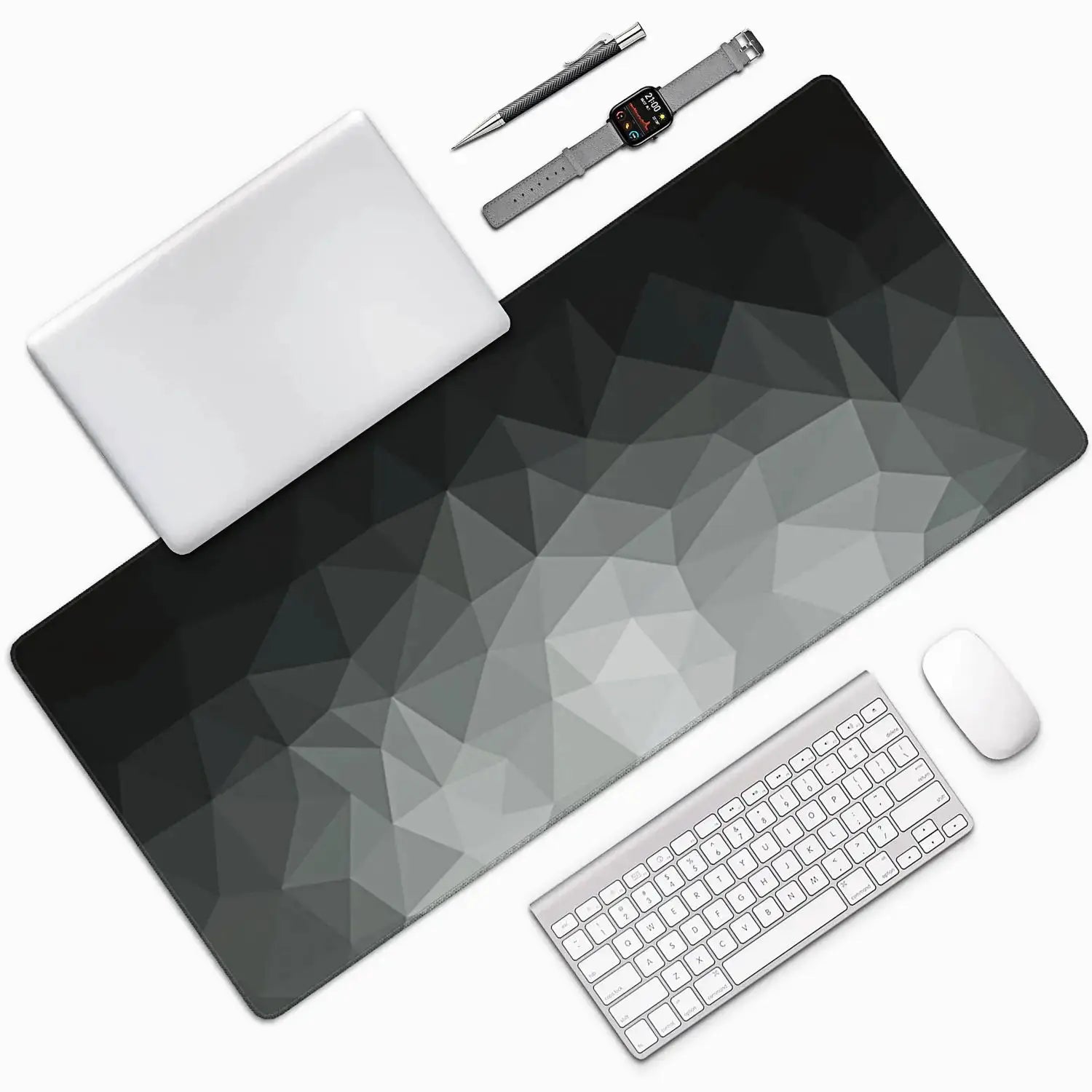 Large Gaming Mouse Pad Extended And Thickened With Stitched Edges And Non Slip Rubber Base For Desk Setup