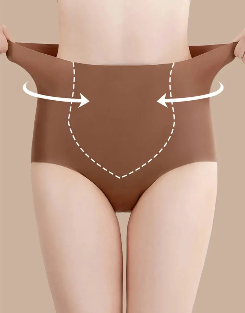 Women's brown high-rise body shaper underwear by Simples Market with waist cinching and buttock lifting
