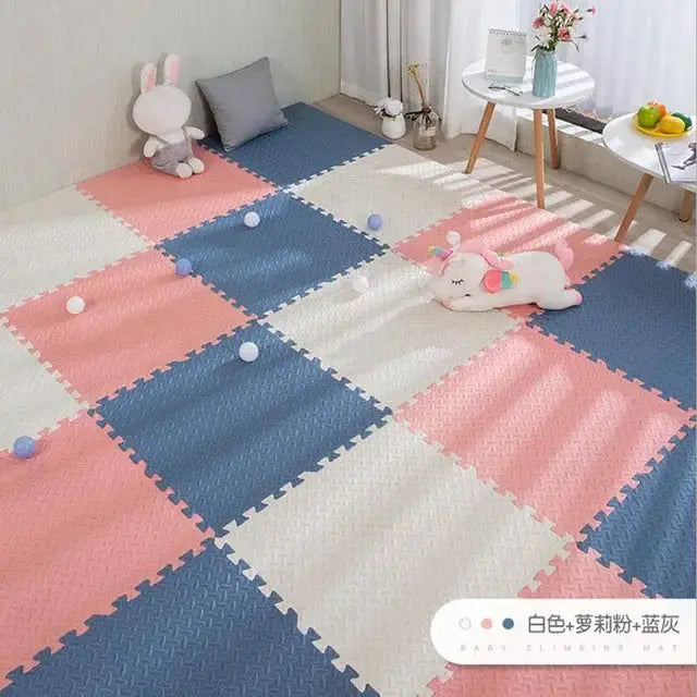 16 Piece Foam Baby Play Mat Interlocking Puzzle Tiles For Kids 30x30x1 Cm Soft Floor Carpet Set
