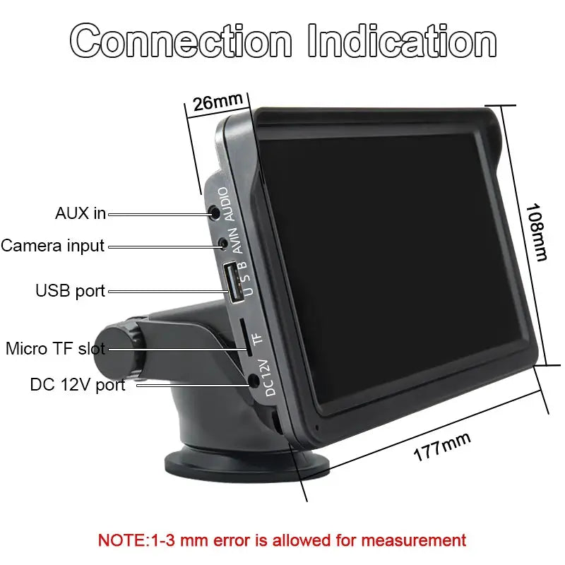 Hippcron 7Inch Car Radio With Wireless CarPlay Android Auto Universal
