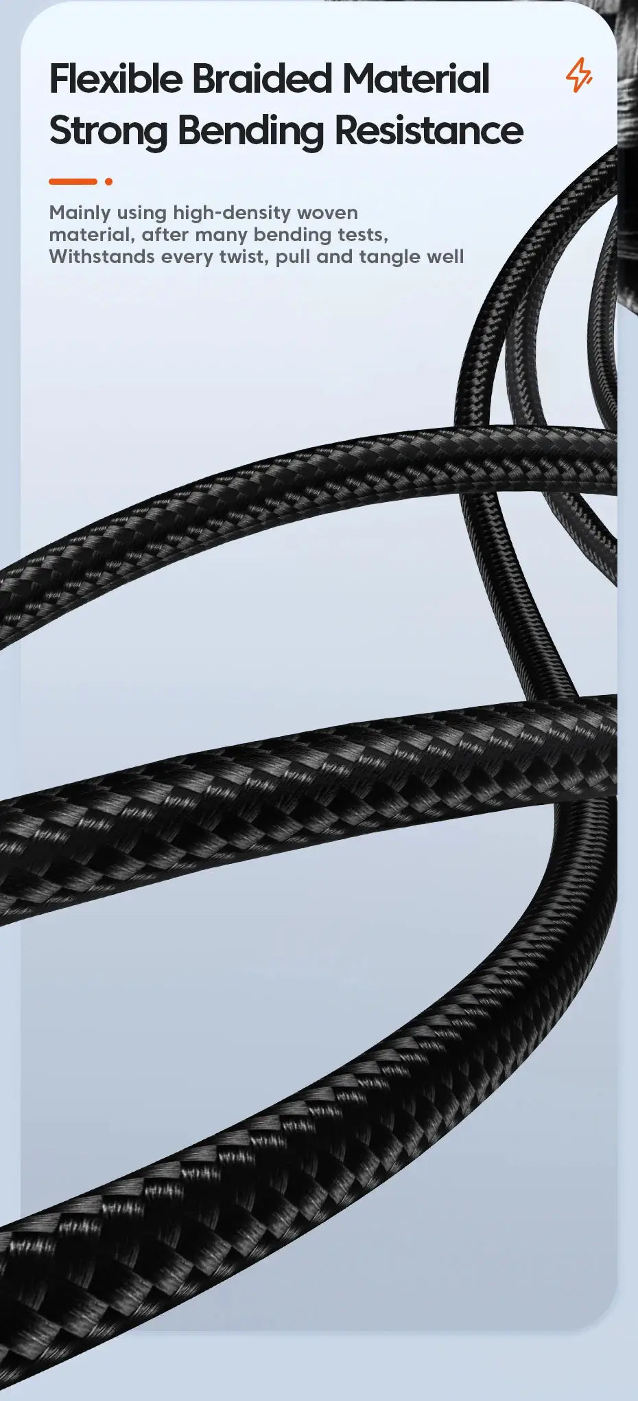 Toocki USB-C to USB-C braided cable, black, 100W PD fast charging