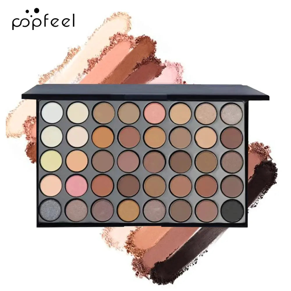 PopFeel Eye Makeup Set All In One Palette With Eyeliner Mascara Brow Pencil And Tools For A Complete Eye Look