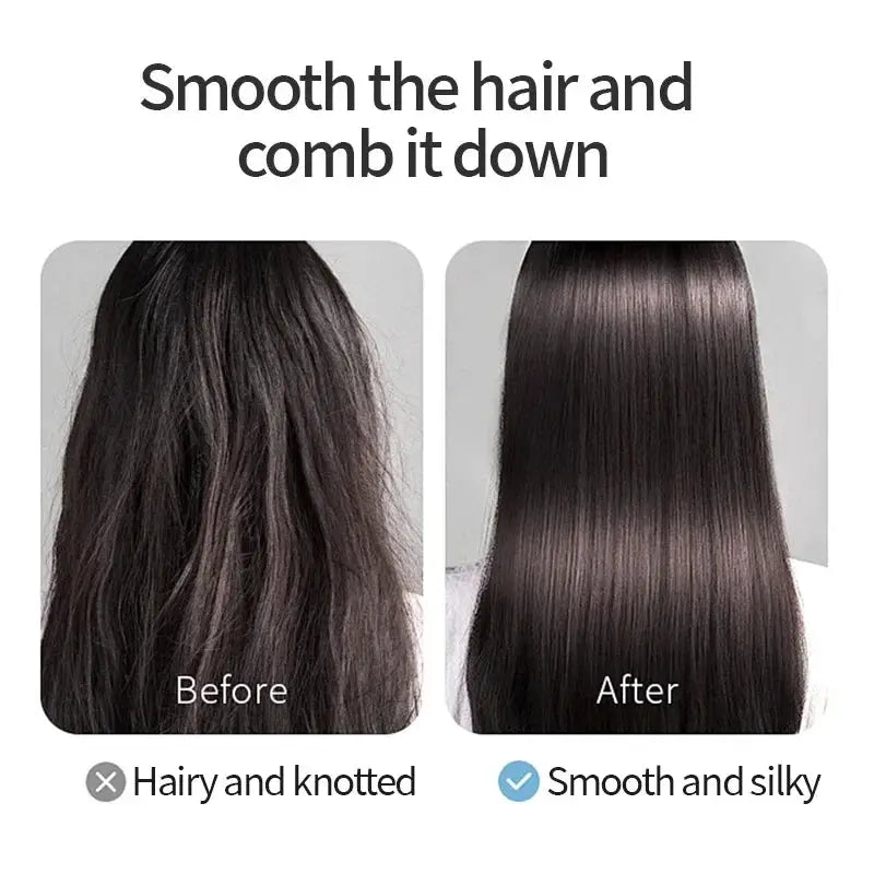Simples Market 1pcs magic detangling hairbrush with wheat straw, anti-static scalp massage; before and after smooth, silky hair