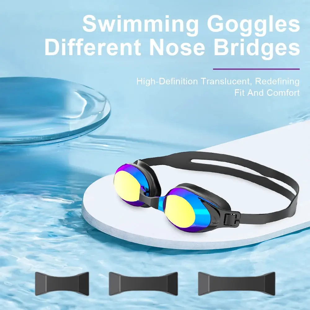 JSJM Professional Anti Fog Swimming Goggles For Adults UV Protection Adjustable Silicone Fit Unisex Design Men Women