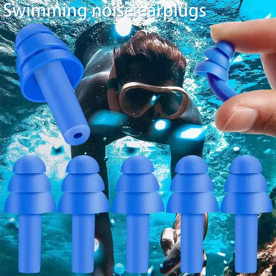 Reusable Silicone Ear Plugs For Sleeping And Swimming, Noise Cancelling, Waterproof With Box, 1 Pair