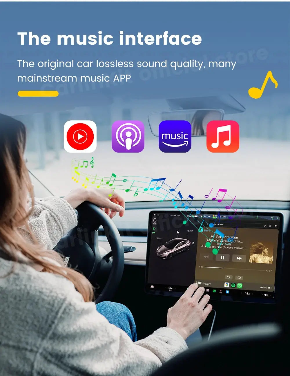 CarlinKit wireless CarPlay/Android Auto box for Tesla Model 3/Y by Simples Market with WiFi and Bluetooth