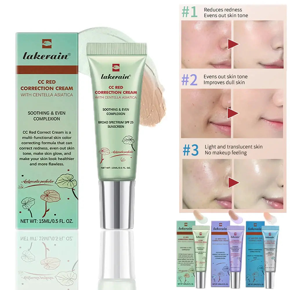 Korean Glow CC Cream Color Changing Liquid Foundation With High Coverage Hydrating Water Gel Formula