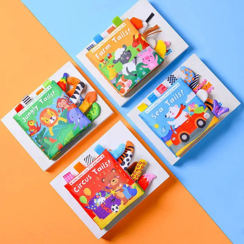 3D Visual Tail Cloth Baby Book Tear Resistant Biteable Toy for Early Cognitive Development and Interactive Play