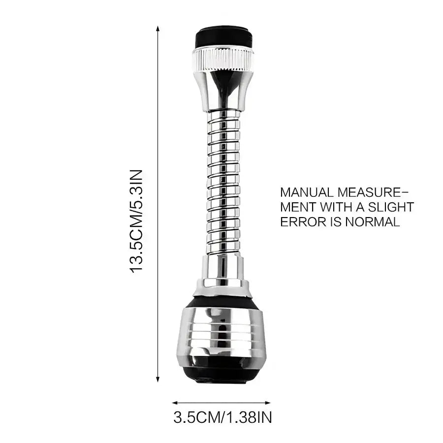 Stainless Steel Kitchen Faucet Sprinkler Water Saving Device Lengthening Rotating Splash Proof Sprayer Extender Bubbler