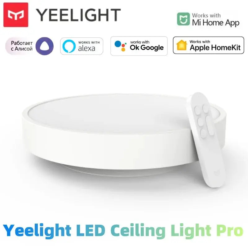 Yeelight LED Ceiling Light Pro, white round ceiling light with remote; WiFi, 2700-6500K dimmable, Apple HomeKit compatible