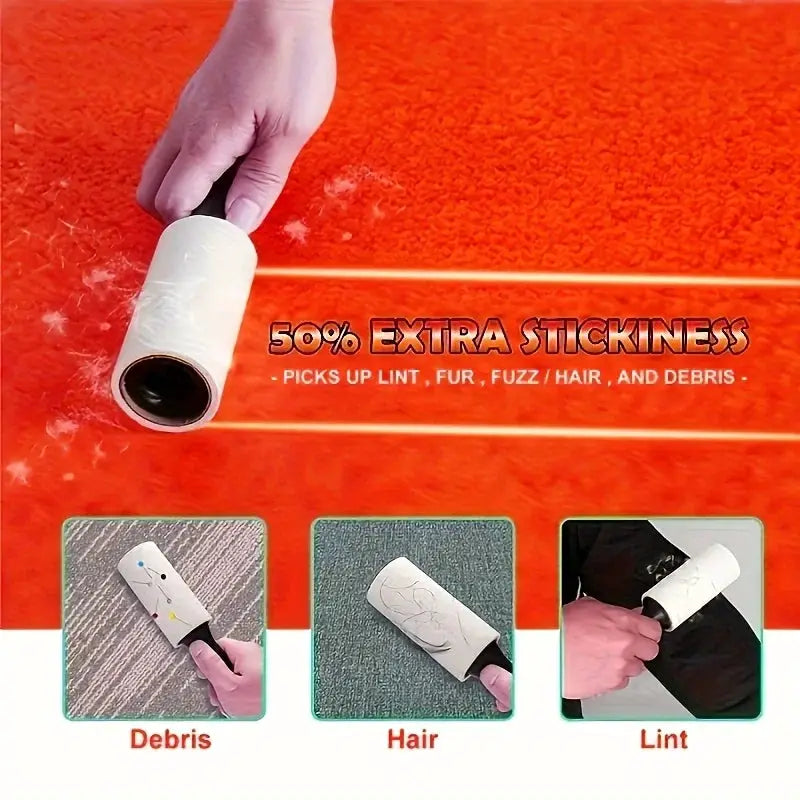 Simples Market Ultra Sticky Lint Roller for pet fur on furniture, clothing and carpets; 50% extra stickiness