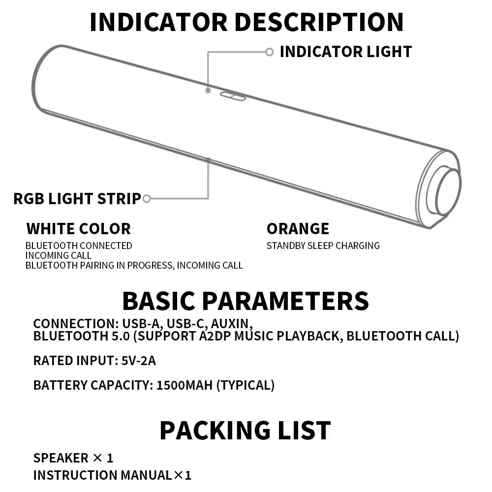 Xiaomi Redmi four-unit computer speaker with RGB ambient light, Bluetooth 5.0 and built-in microphone.
