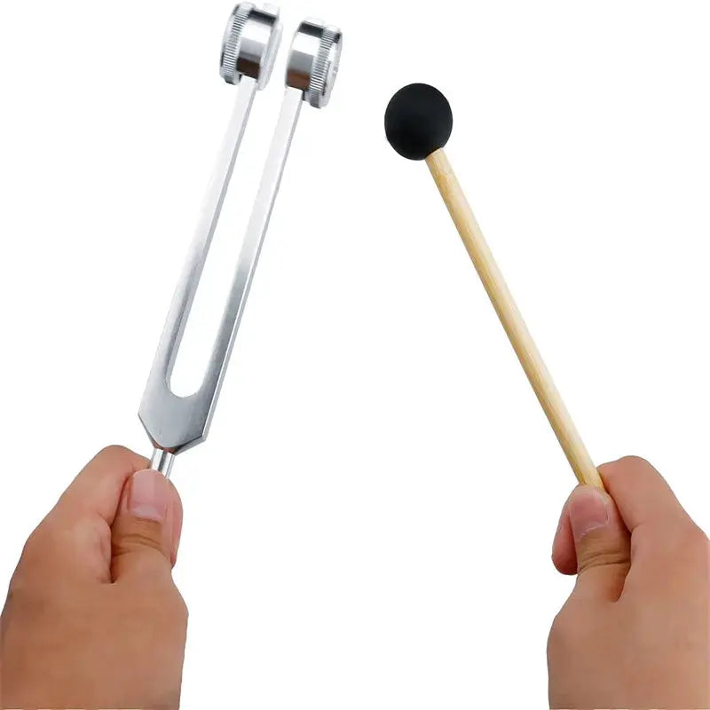 128 Hz Weighted Bio Acoustic Tuning Fork Set For Healing Chakras Sound Therapy Stress Relief