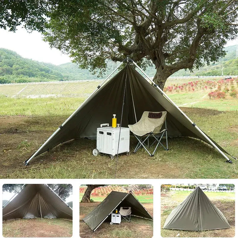 Waterproof Tent Tarp With 19 Hang Points For Outdoor Camping Survival Shelter Sun Shade Awning 4x4 3x3 3x4 Lightweight