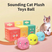 Cat Toys EVA Sound Balls With Frogs Chirping Birds Crickets Rolling Plush Soft Self Healing Teaser for Cats
