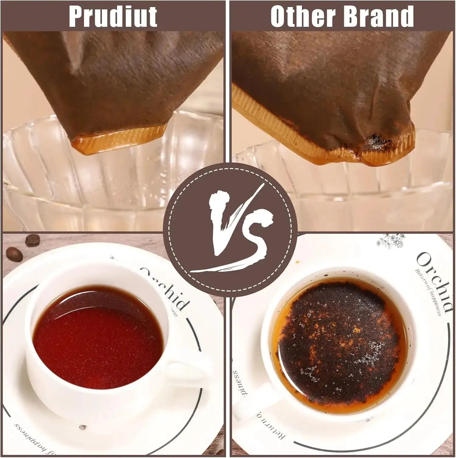 U-Shaped Disposable Coffee Filter Paper Bags Eco Friendly Hourglass Design For Optimal Coffee Extraction