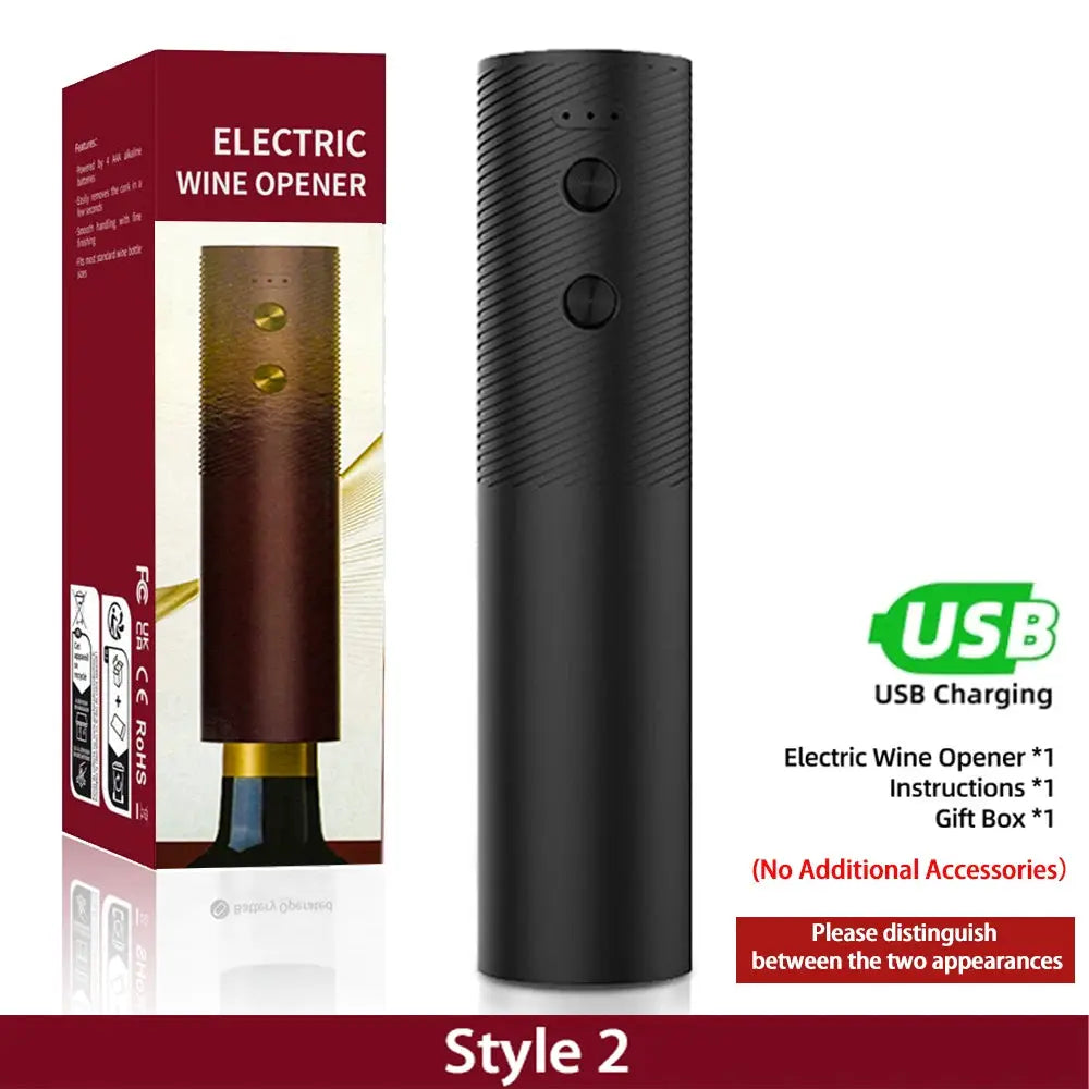 Electric Wine Bottle Opener Automatic Corkscrew Rechargeable With Charging Base For Red Wine Kitchen Accessories