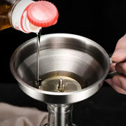 304 Stainless Steel Kitchen Funnel With Strainer Small Oil Filter For Bottles And Liquids