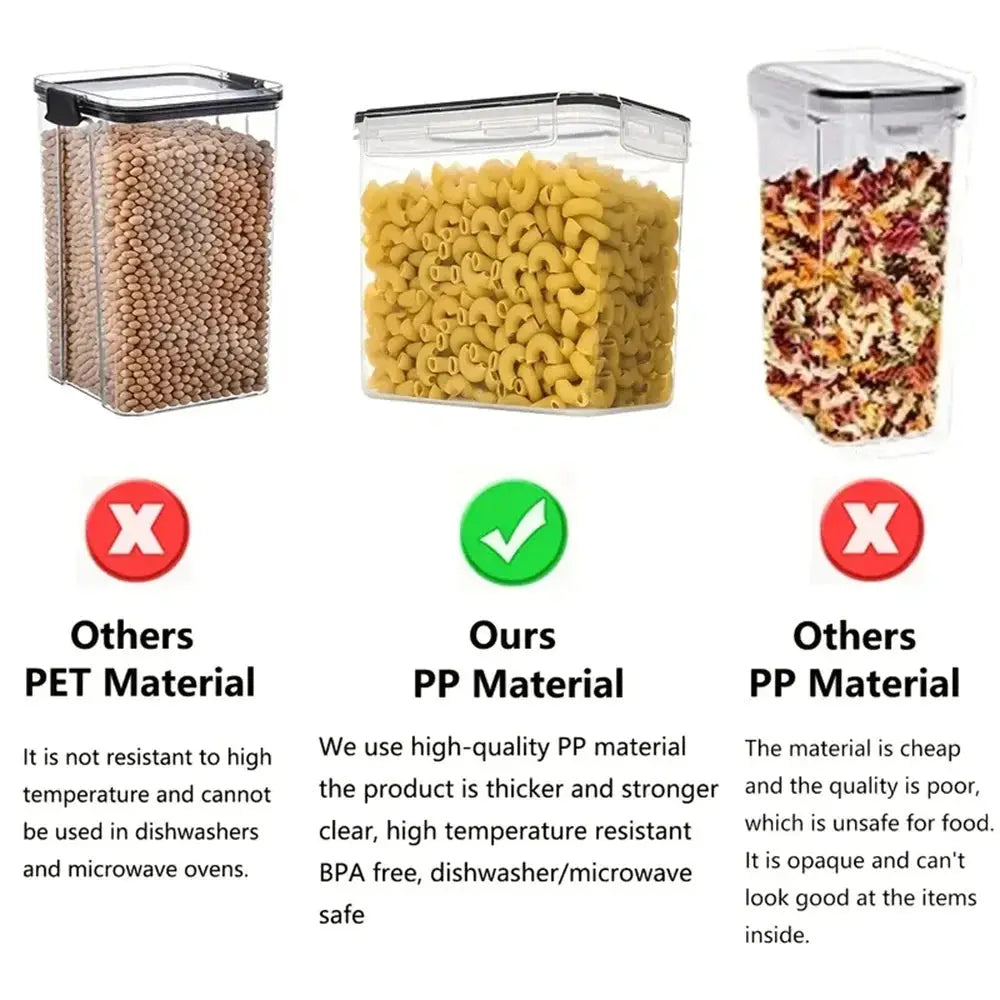 KitchenCare 7 Piece BPA Free Airtight Food Container Set With Stackable Lids For Fresh Food Storage Keeps Food Fresh