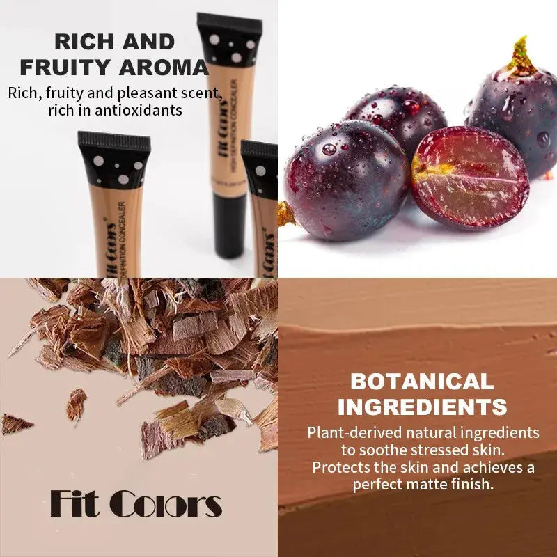 DermaGlow Six Color Concealer Nourishing Liquid Foundation For Dark Circles Full Coverage Suitable For All Skin Types
