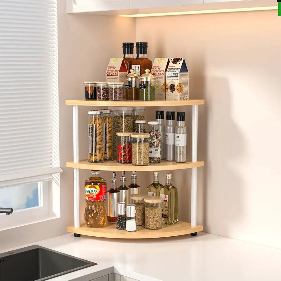 Wall Corner Shelf Storage Rack With Tiers For Living Room Kitchen Bedroom Bookshelf Plant And Flower Display 3 4 5 6