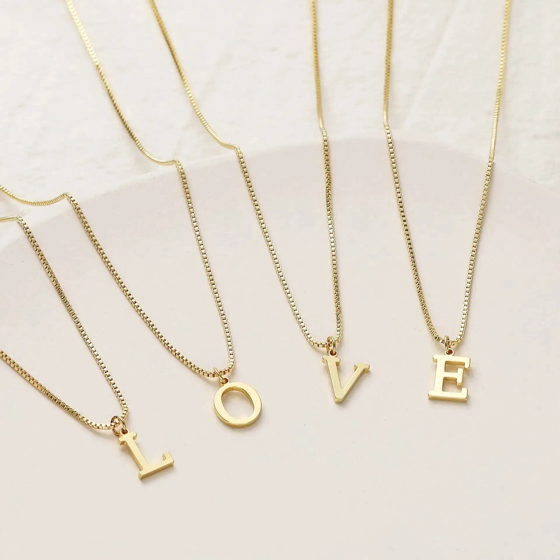 A Z Initial Necklace 18K Gold Plated Stainless Steel Letter Necklace for Women Personalized Gift