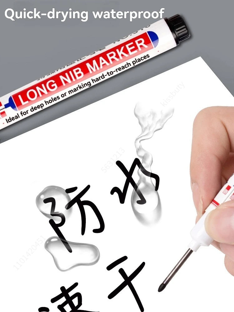 Simples Market 4Pcs Long Nib Marker set, waterproof quick-drying multi-purpose markers for metal and wood projects