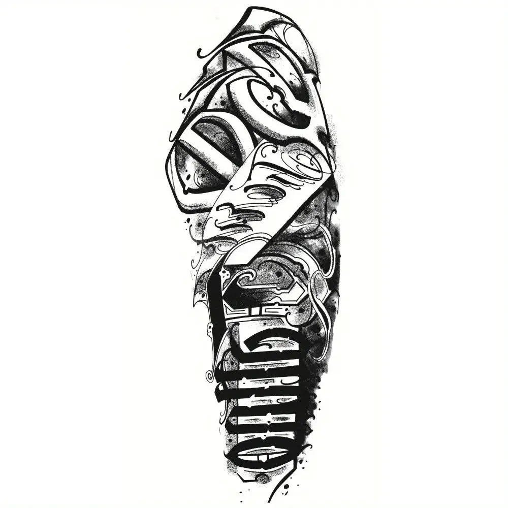 1 Sheet Arm Tattoo Sticker Waterproof Long Lasting Temporary Tattoo For Party Wear
