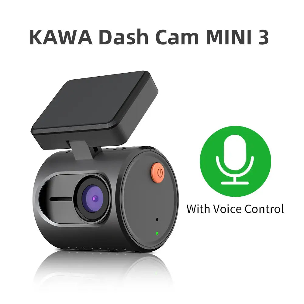 KAWA Dash Cam MINI 3 dash camera, black, 2K video with voice control and WiFi app