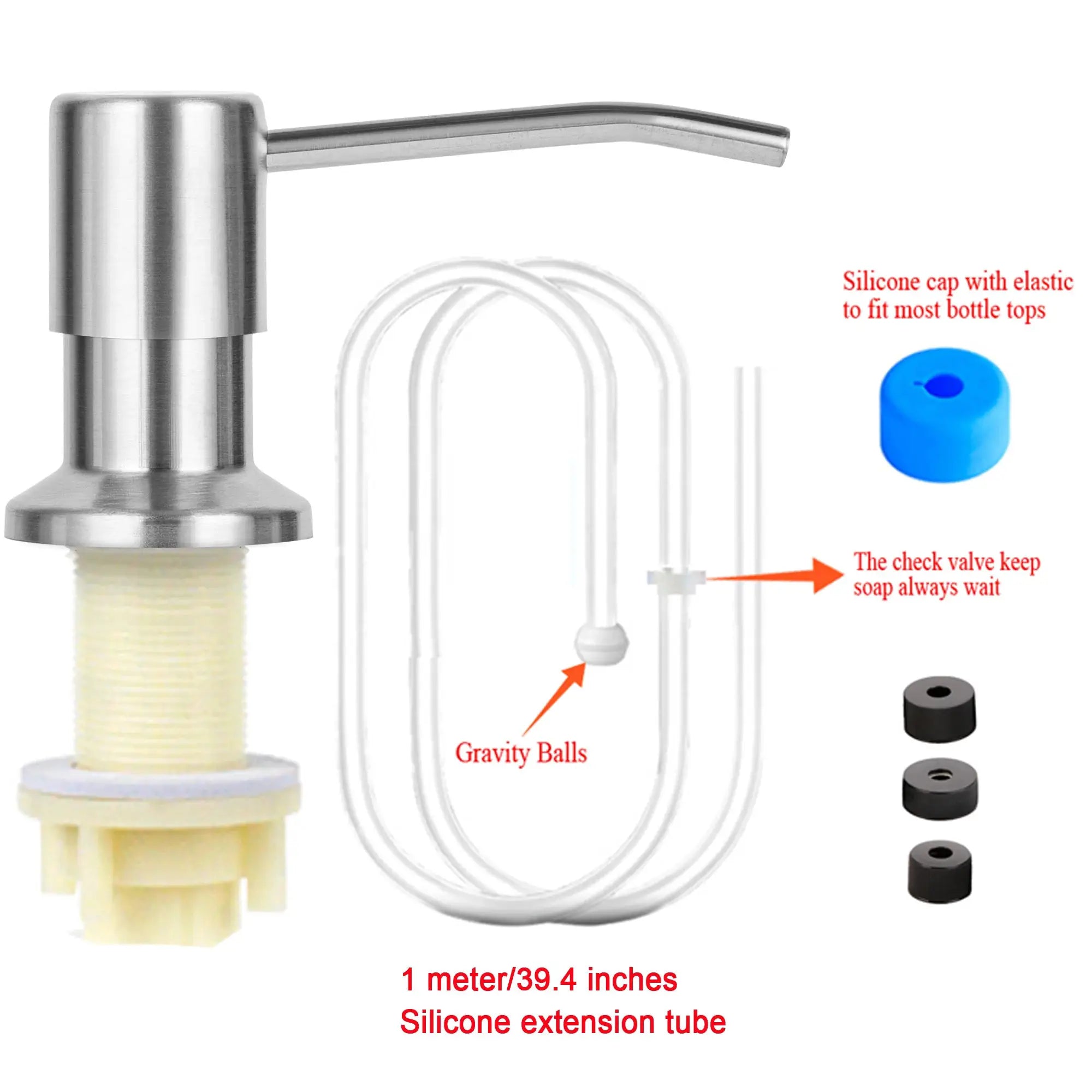 Under Sink Soap Dispenser Kit For Kitchen Sink And Extension Tube