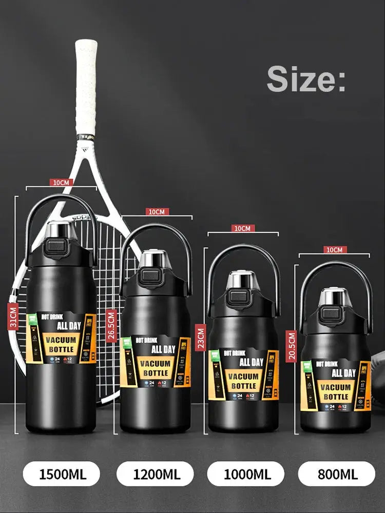Outdoor Stainless Steel Vacuum Insulated Thermos Mug With Straw