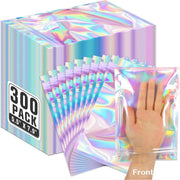 Laser Sealing Bags Holographic Plastic Pouches Resealable For Jewelry Gift Packaging Food Candy Kitchen Storage