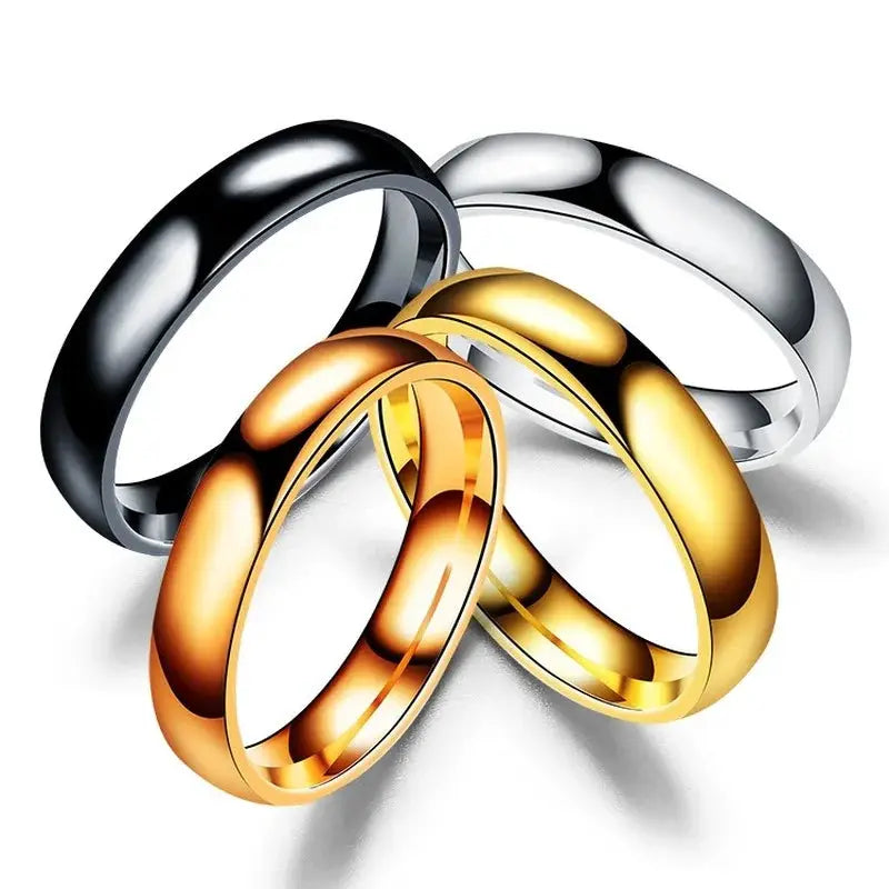 6mm Hypoallergenic Stainless Steel Ring For Women And Men High Polish Wedding Band Gift